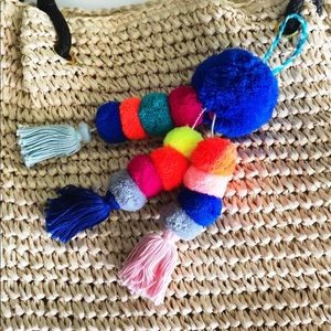 Multicolor Pom Pom and Tassel Decoration